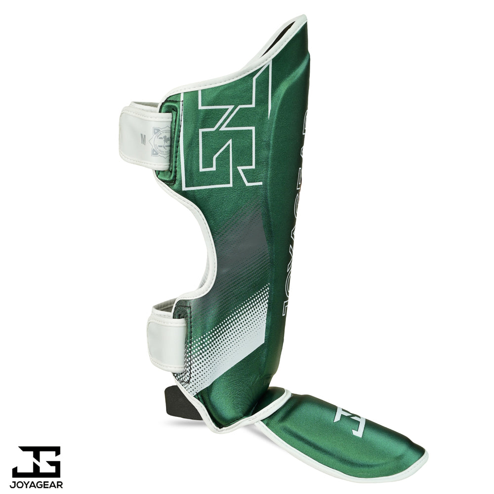 The Joyagear "Evolution" Shinguards - Green-White