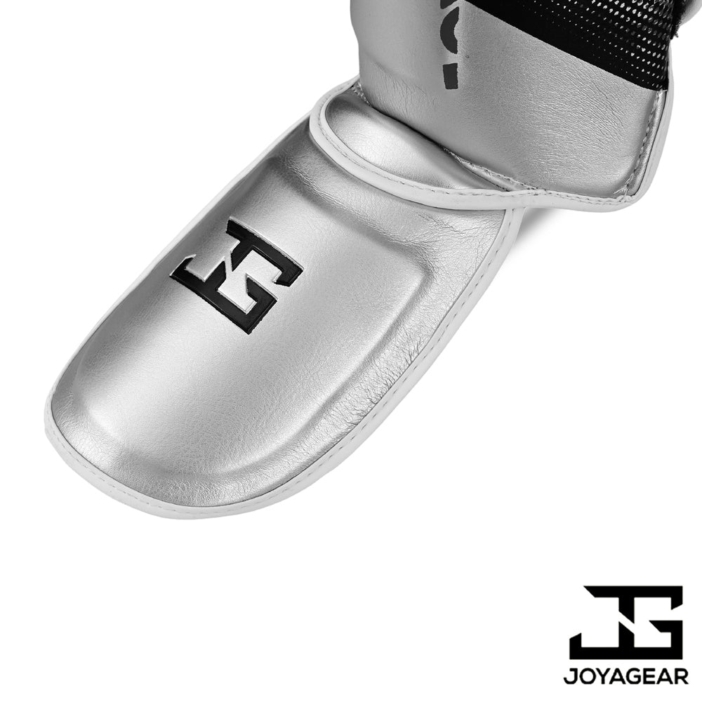 The Joyagear "Evolution" Shinguards - Silver-White