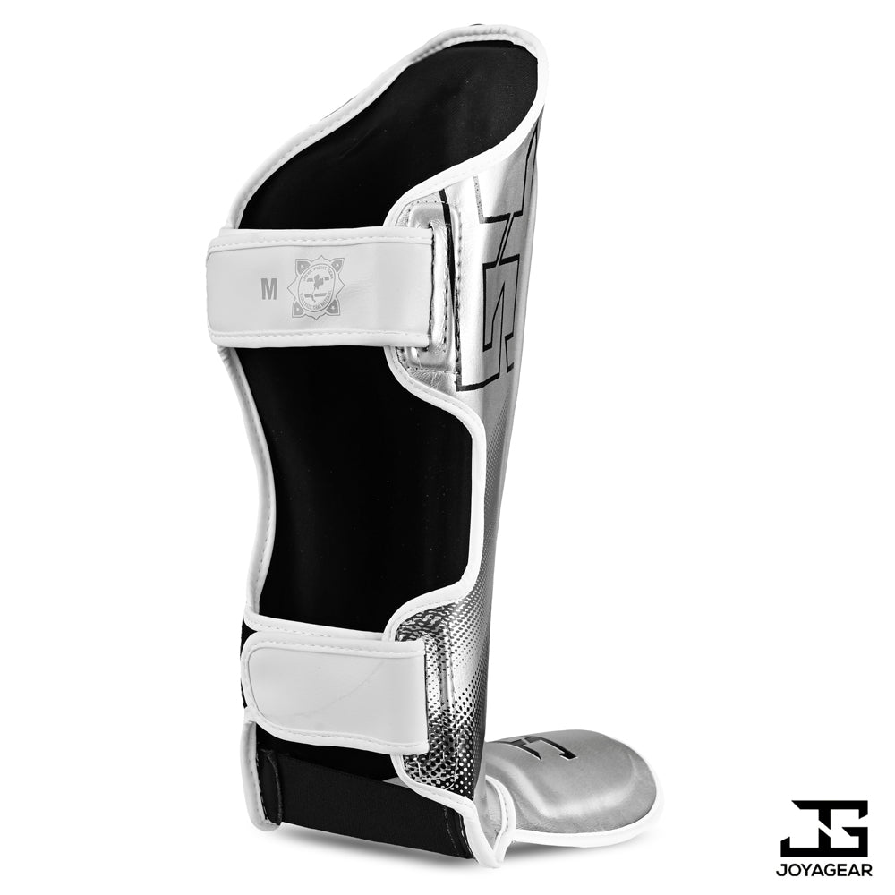 The Joyagear "Evolution" Shinguards - Silver-White