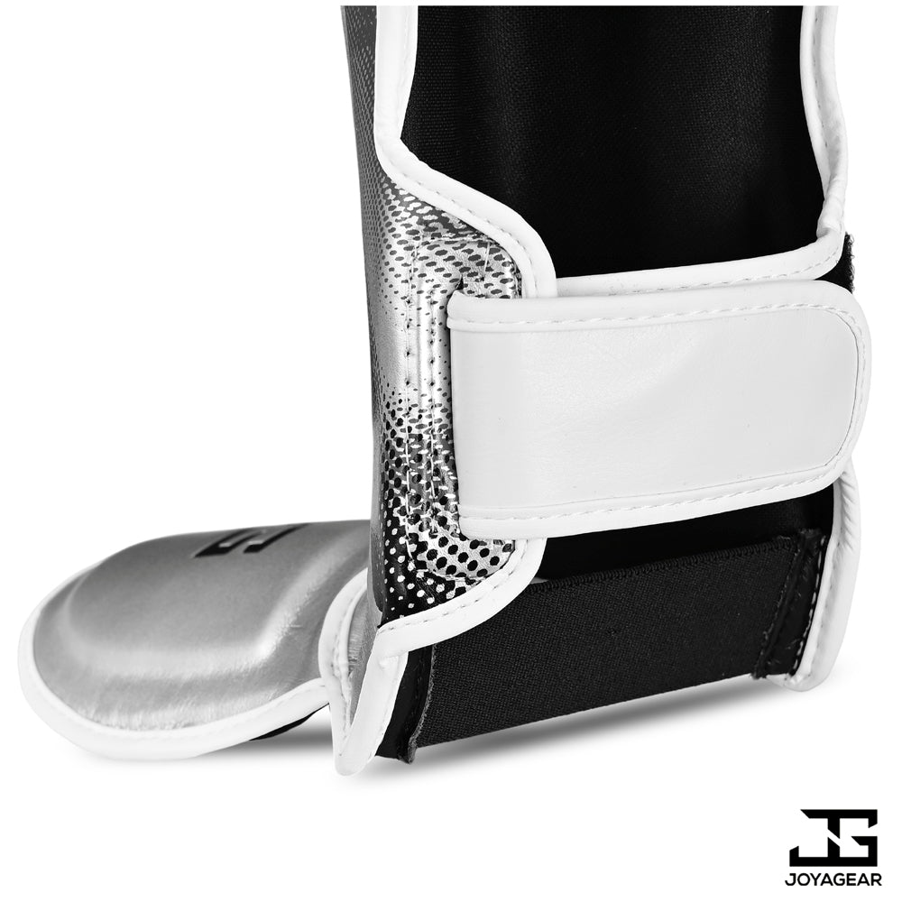 The Joyagear "Evolution" Shinguards - Silver-White