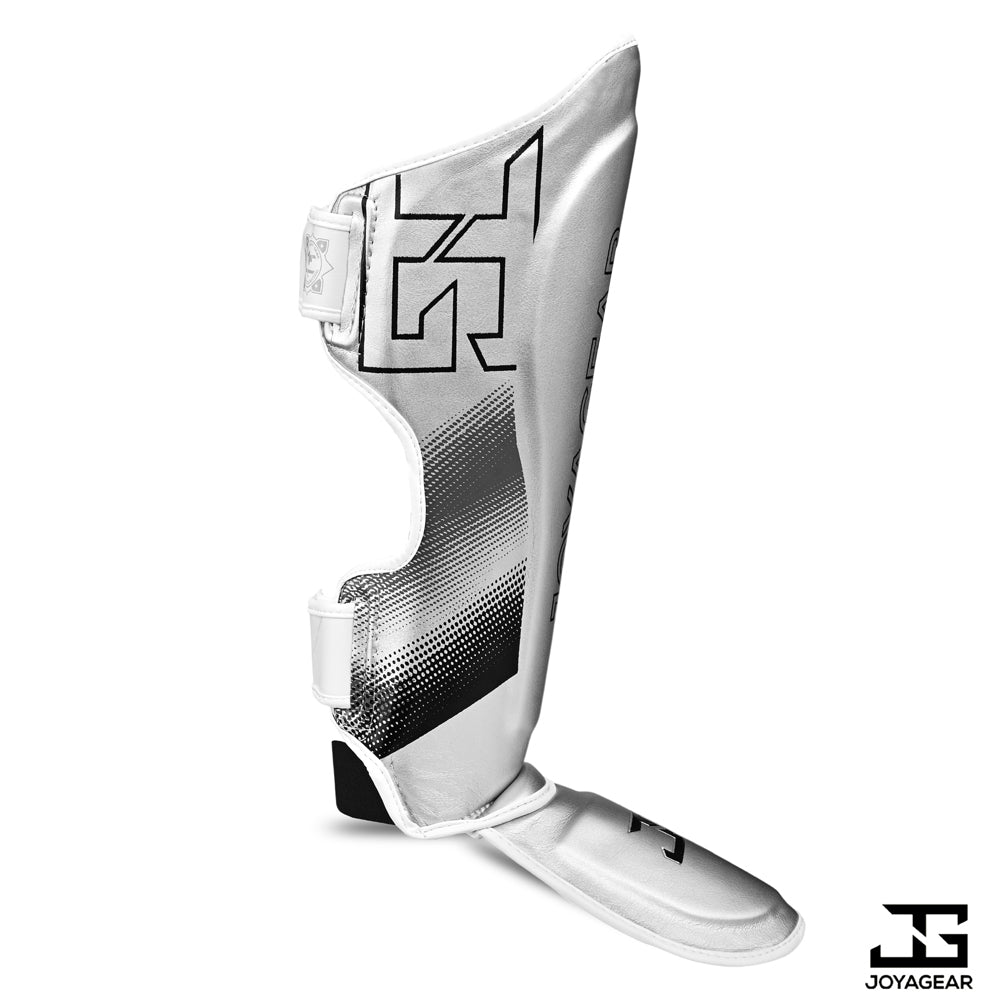 The Joyagear "Evolution" Shinguards - Silver-White