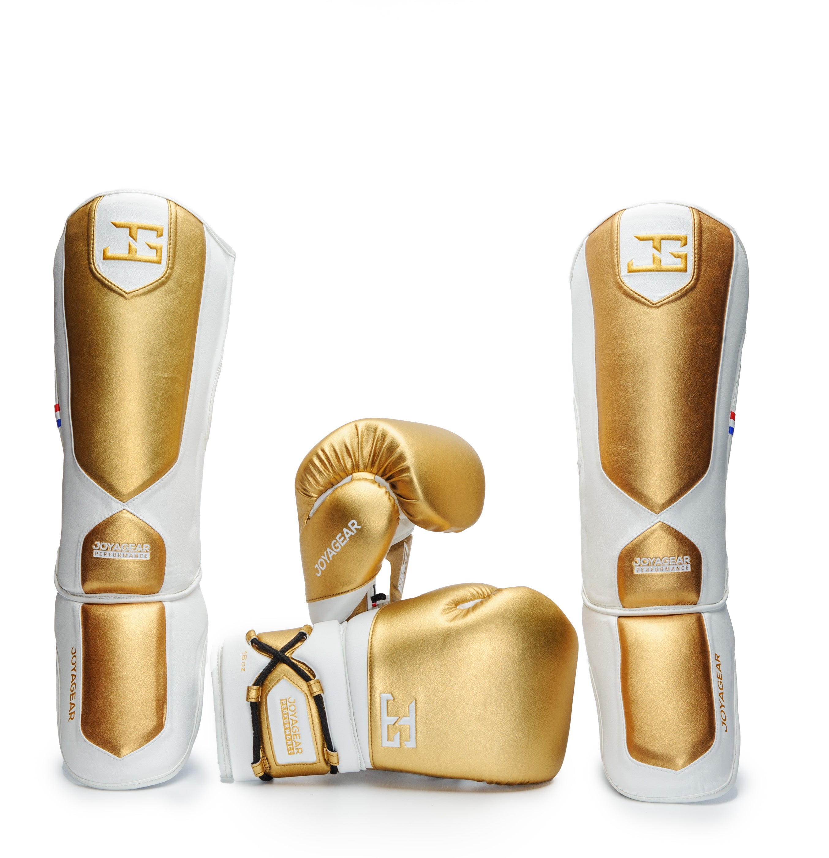 Joyagear Performance Scheenbeschermers Wit/Goud