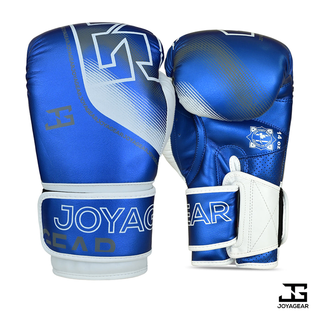 The Joyagear Evolution Boxing Gloves Blue White