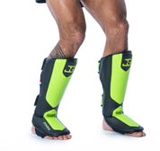 Joyagear Performance Scheenbeschermers Zwart/Limoengroen