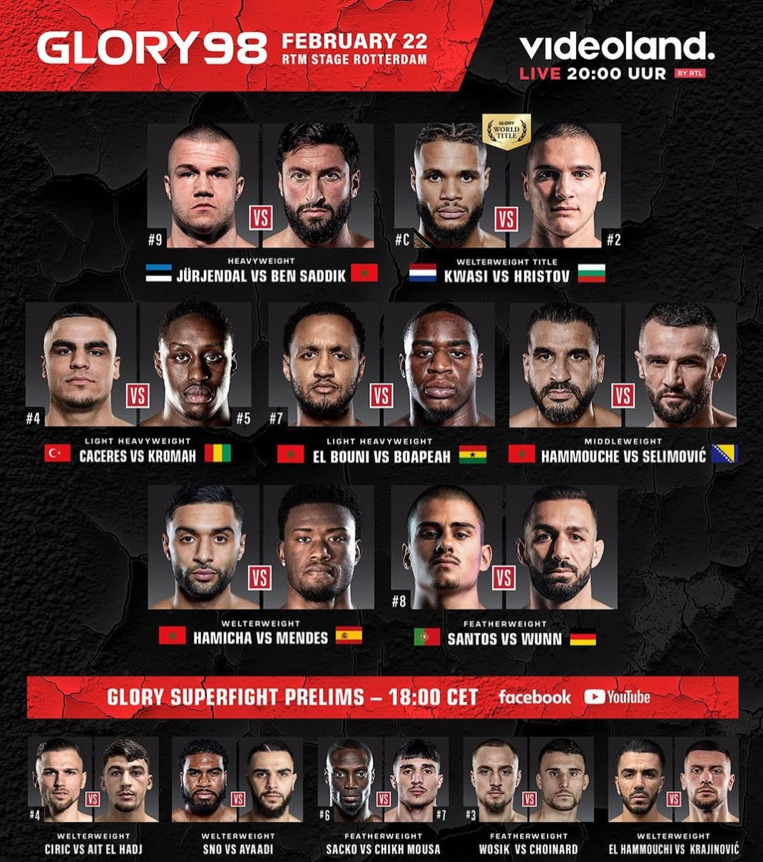 GLORY 98: Een avond vol spektakel en strijd – Mis het niet!