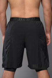 2-1 Pants with Half Leggings - BLACK/BLACK