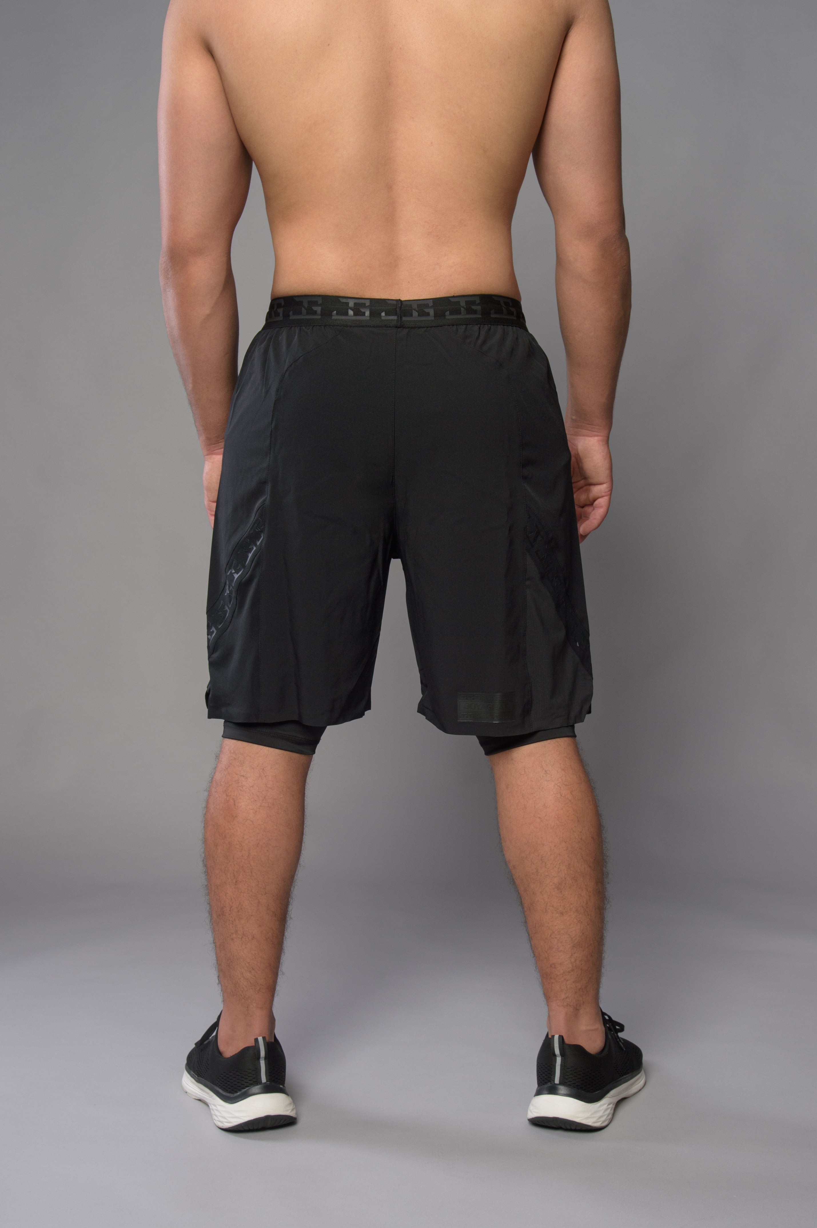 2-1 Pants with Half Leggings - BLACK/BLACK
