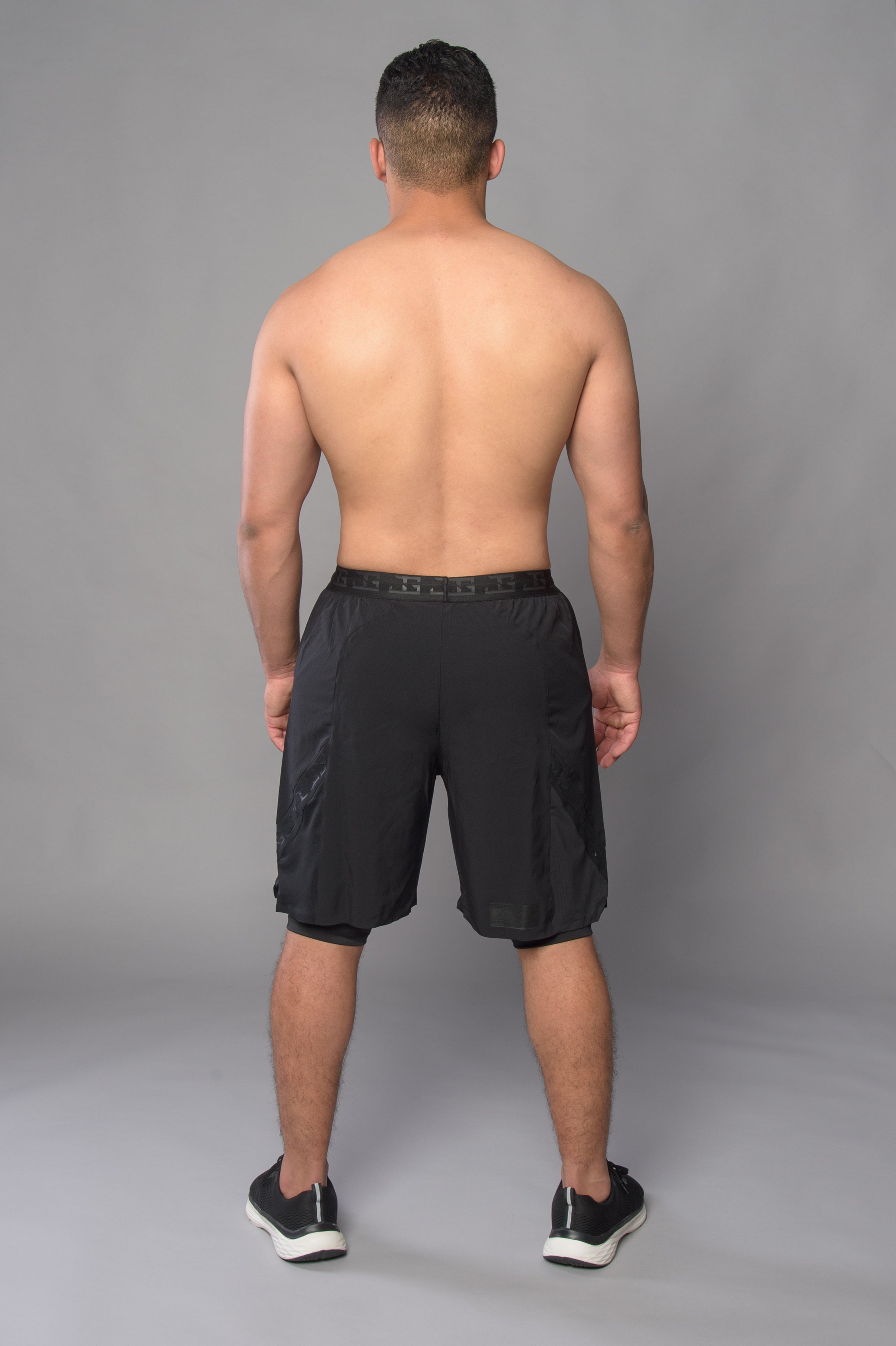2-1 Pants with Half Leggings - BLACK/BLACK