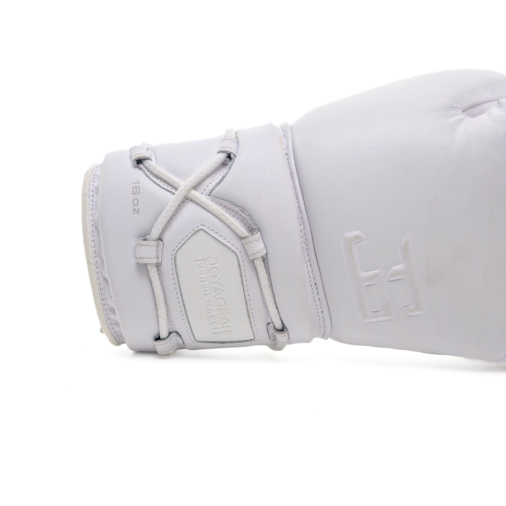 Joyagear Elite Performance Laces Boxing Gloves Leather White