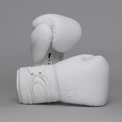 Joyagear Elite Performance Laces Boxing Gloves Leather White