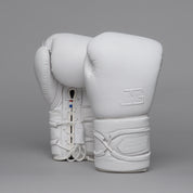 Joyagear Elite Performance Laces Boxing Gloves Leather White
