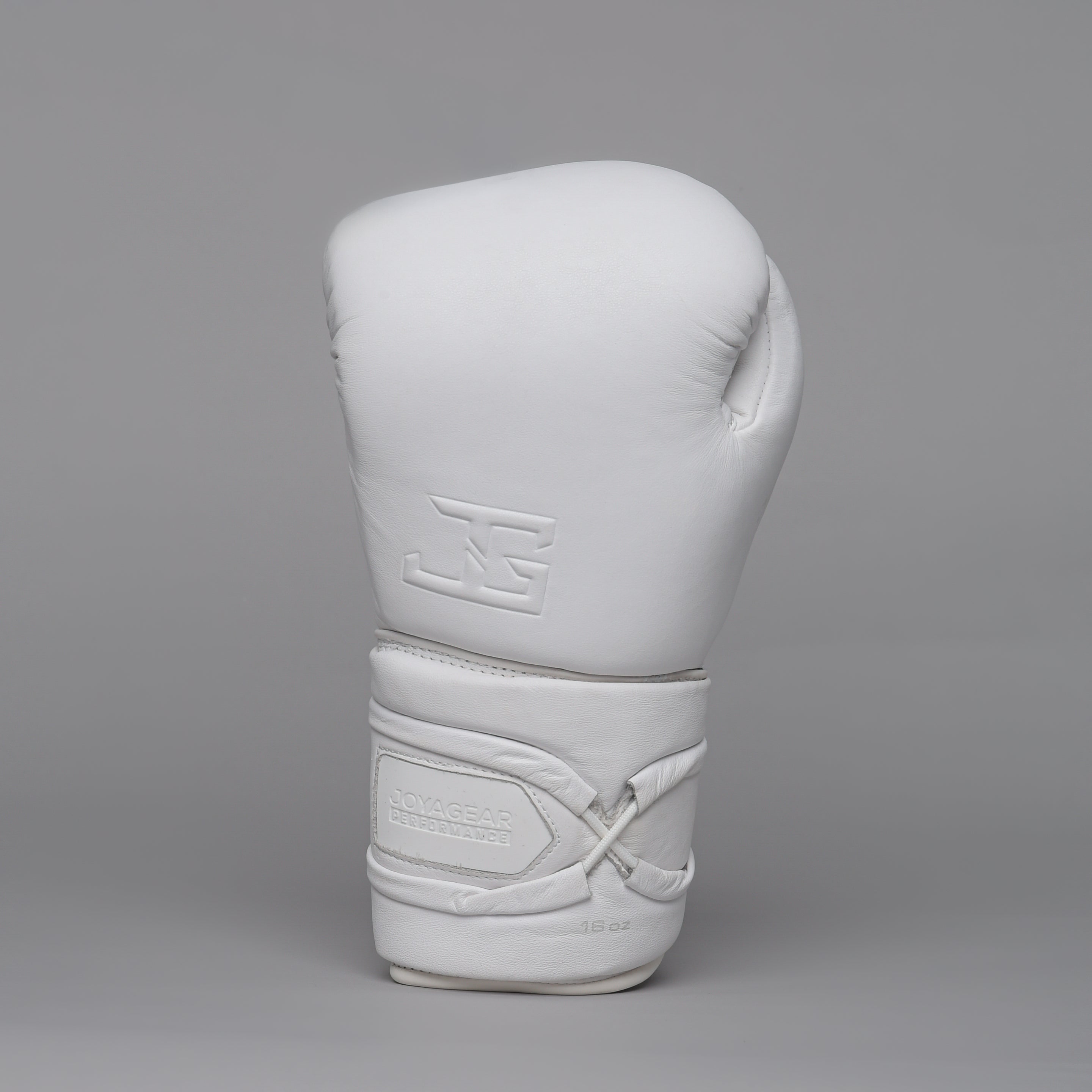 Joyagear Elite Performance Laces Boxing Gloves Leather White