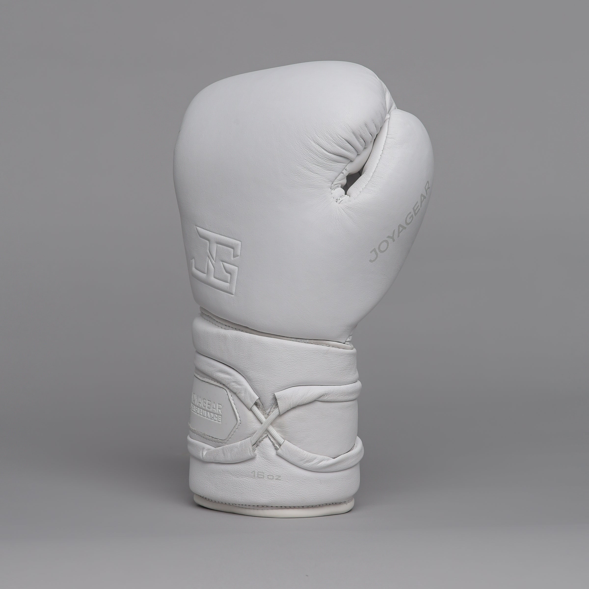 Joyagear Elite Performance Laces Boxing Gloves Leather White