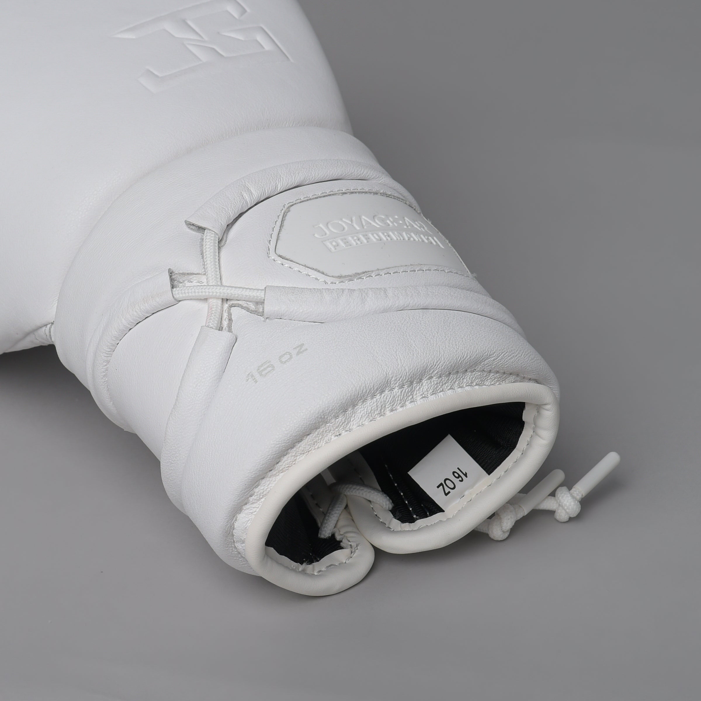 Joyagear Elite Performance Laces Boxing Gloves Leather White