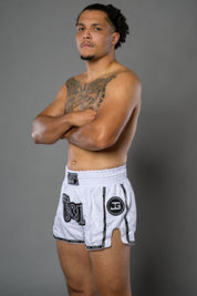 Joyagear Muay Thai Shorts White