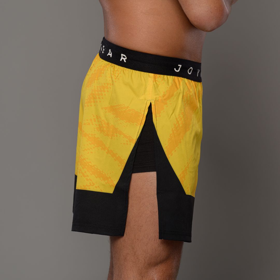 JOYAGEAR HIGH SPLIT ELITE MMA SHORT GEEL