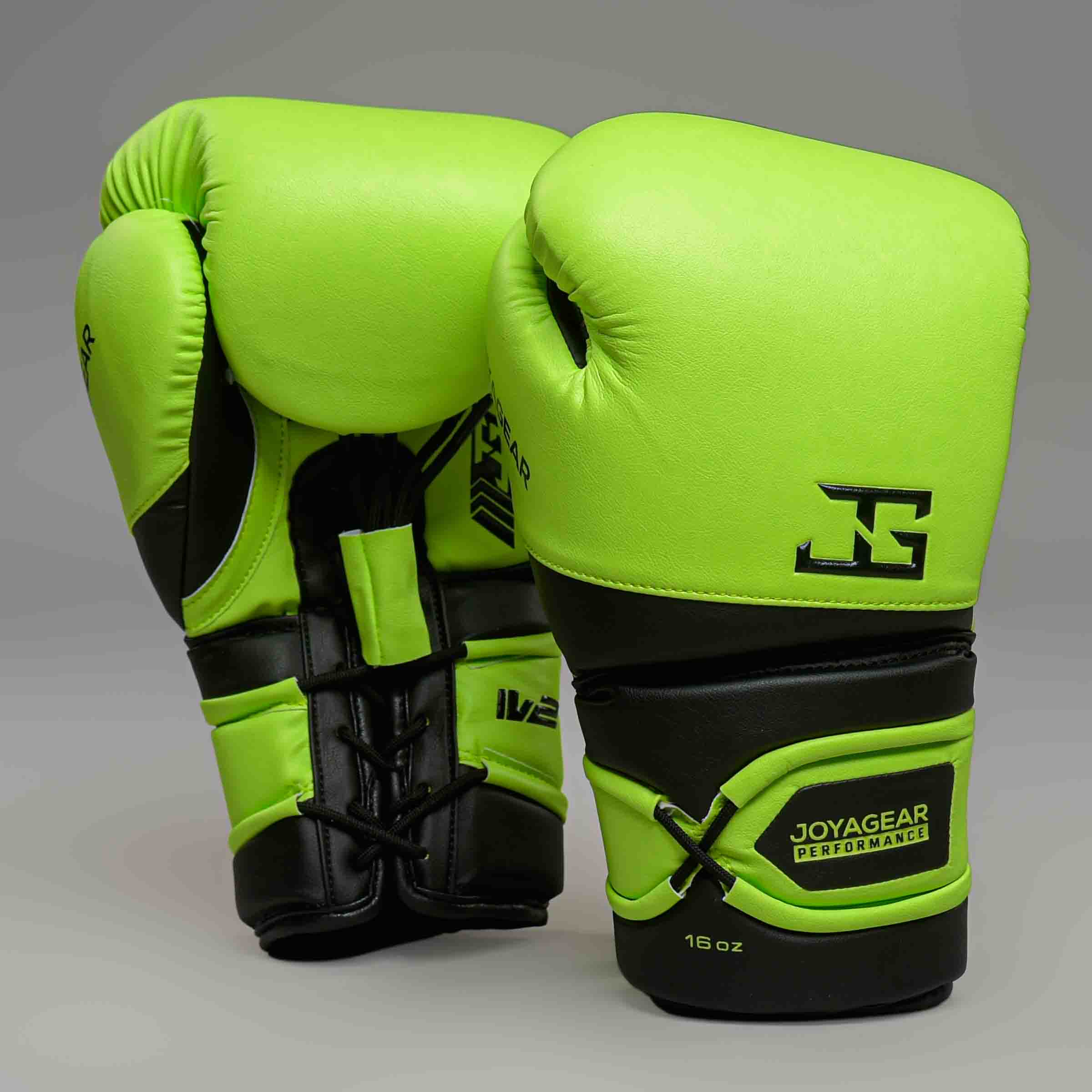 Joyagear Performance V2 Veters Bokshandschoenen Limoengroen/Zwart