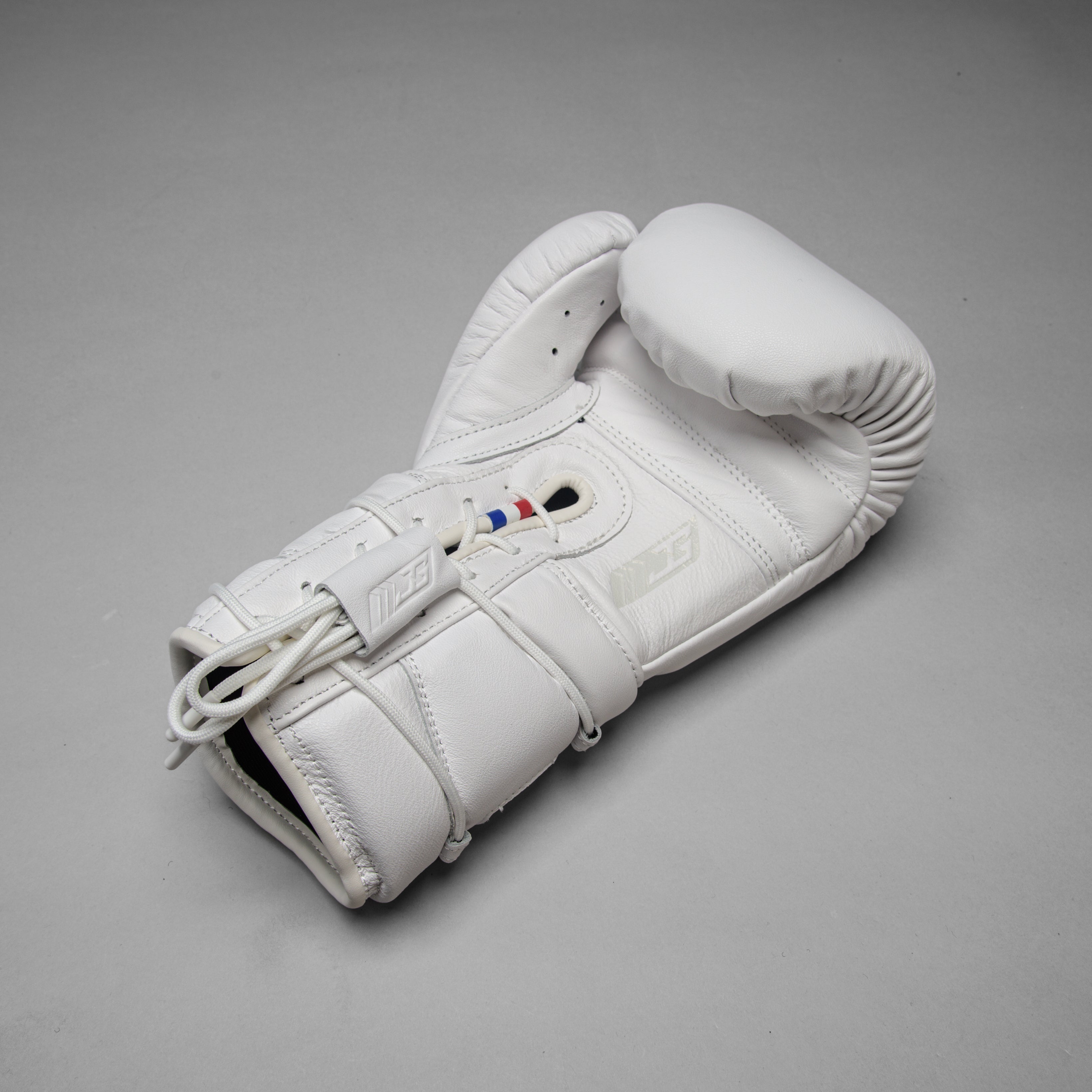 Joyagear Elite Performance Laces Boxing Gloves Leather White