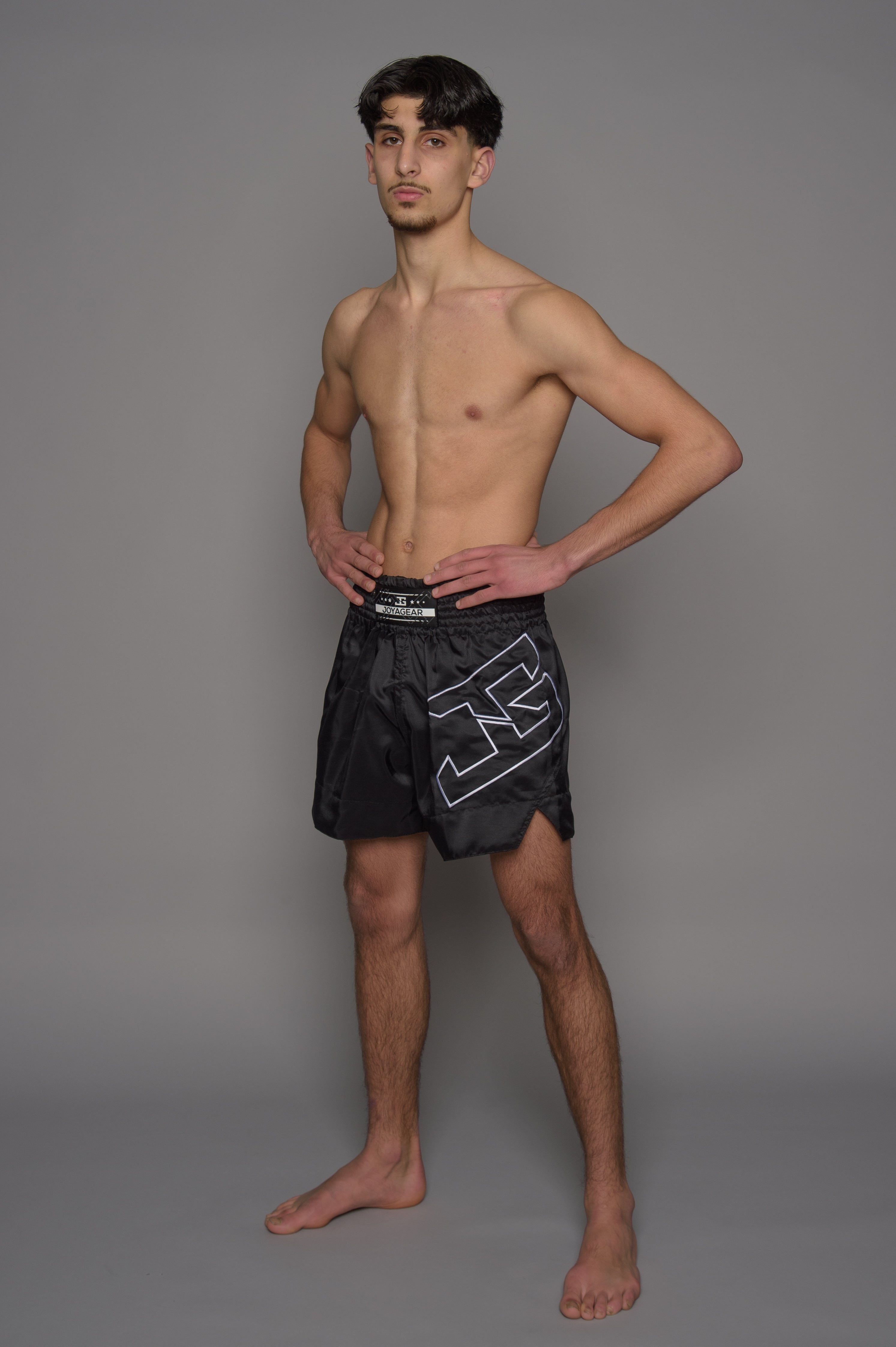 Joyagear Strike Muay Thai Shorts Men Black/White