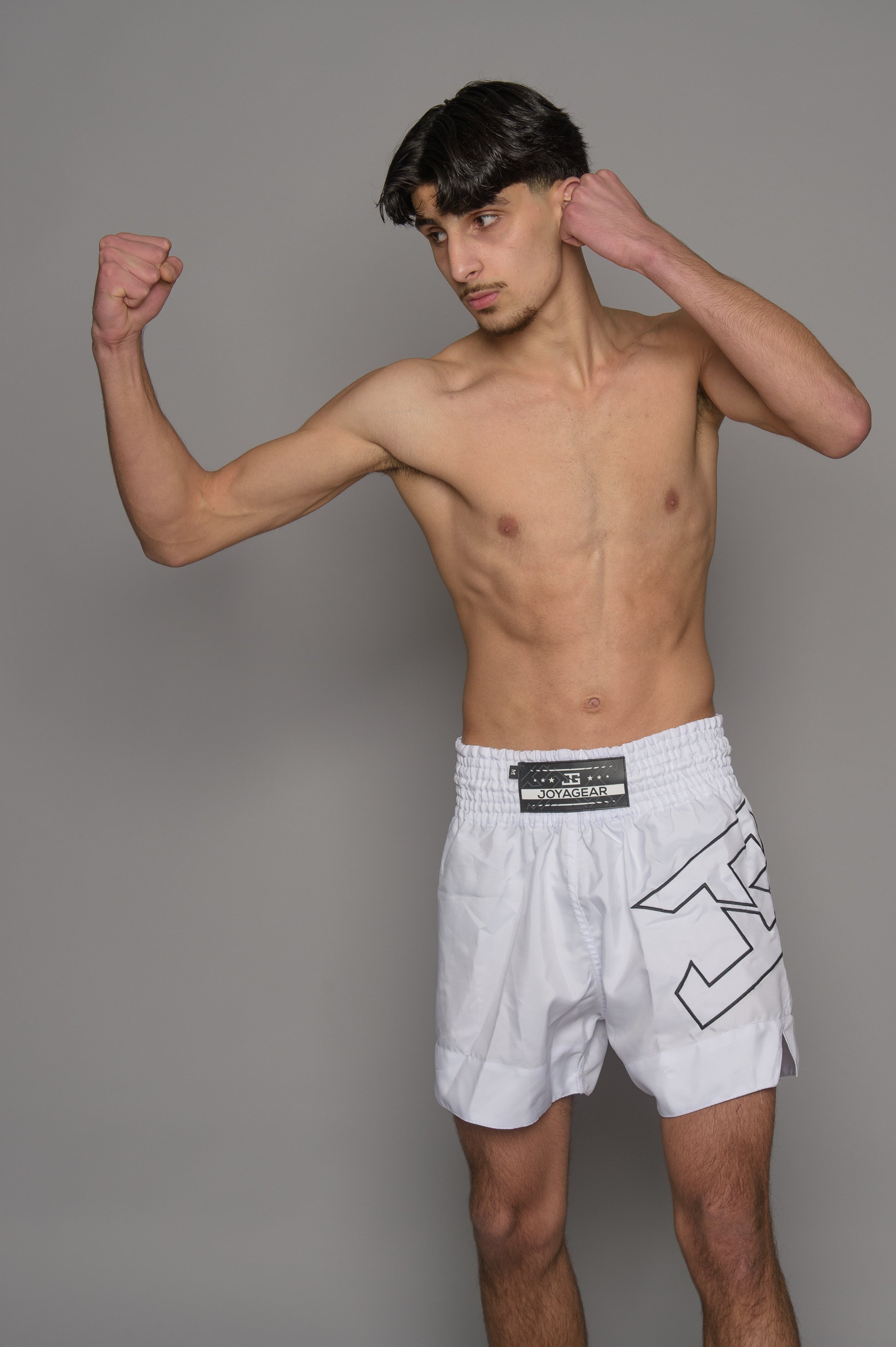 Joyagear Strike Kickboksbroek Heren Wit/Zwart