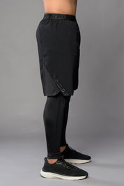 2-1 Pants with Long Leggings - BLACK/BLACK