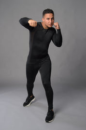 Joya Rashguard Lange Mouwen - Zwart/Zwart