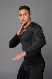 Joya Rashguard Lange Mouwen - Zwart/Zwart