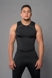 Joya Rashguard Tank Top - Black/Black