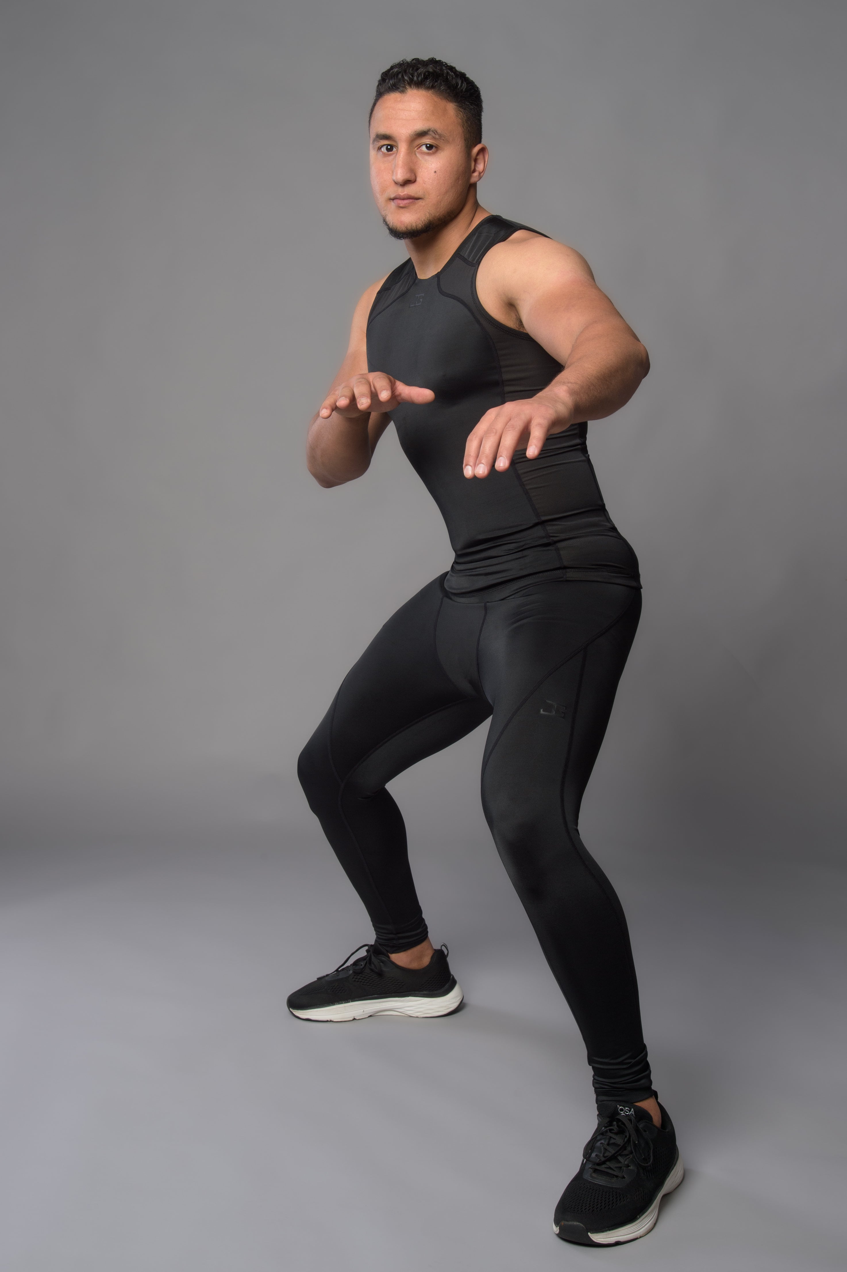Joya Rashguard Tank Top - Black/Black