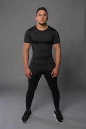 Joya Rashguard Korte Mouwen - Zwart/Zwart
