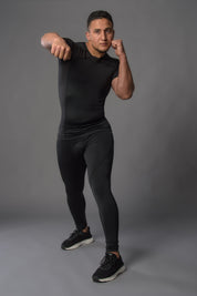 Joya Rashguard Korte Mouwen - Zwart/Zwart