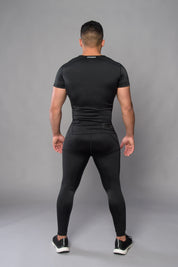 Joya Rashguard Korte Mouwen - Zwart/Wit