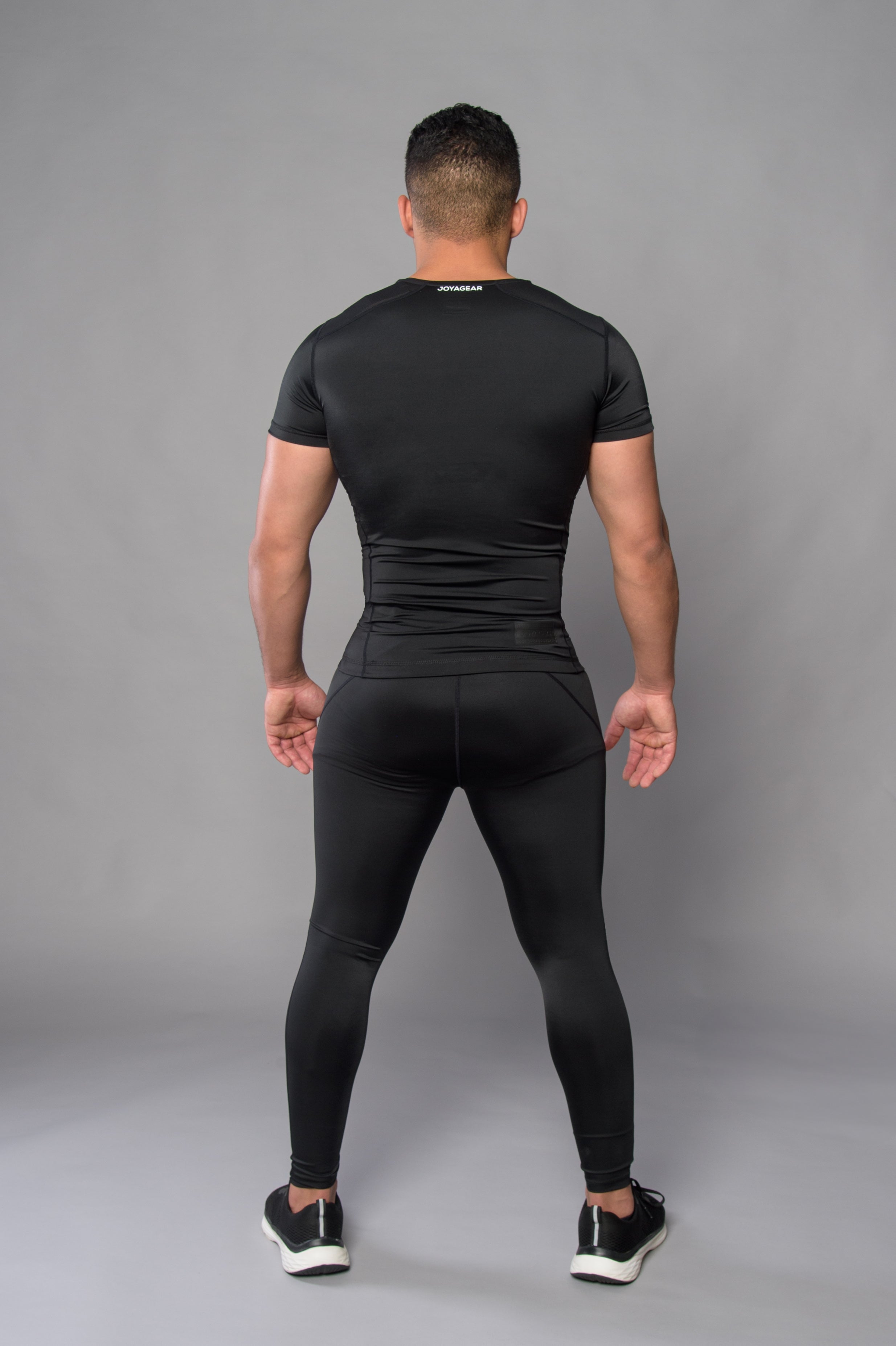 Joya Rashguard Korte Mouwen - Zwart/Wit