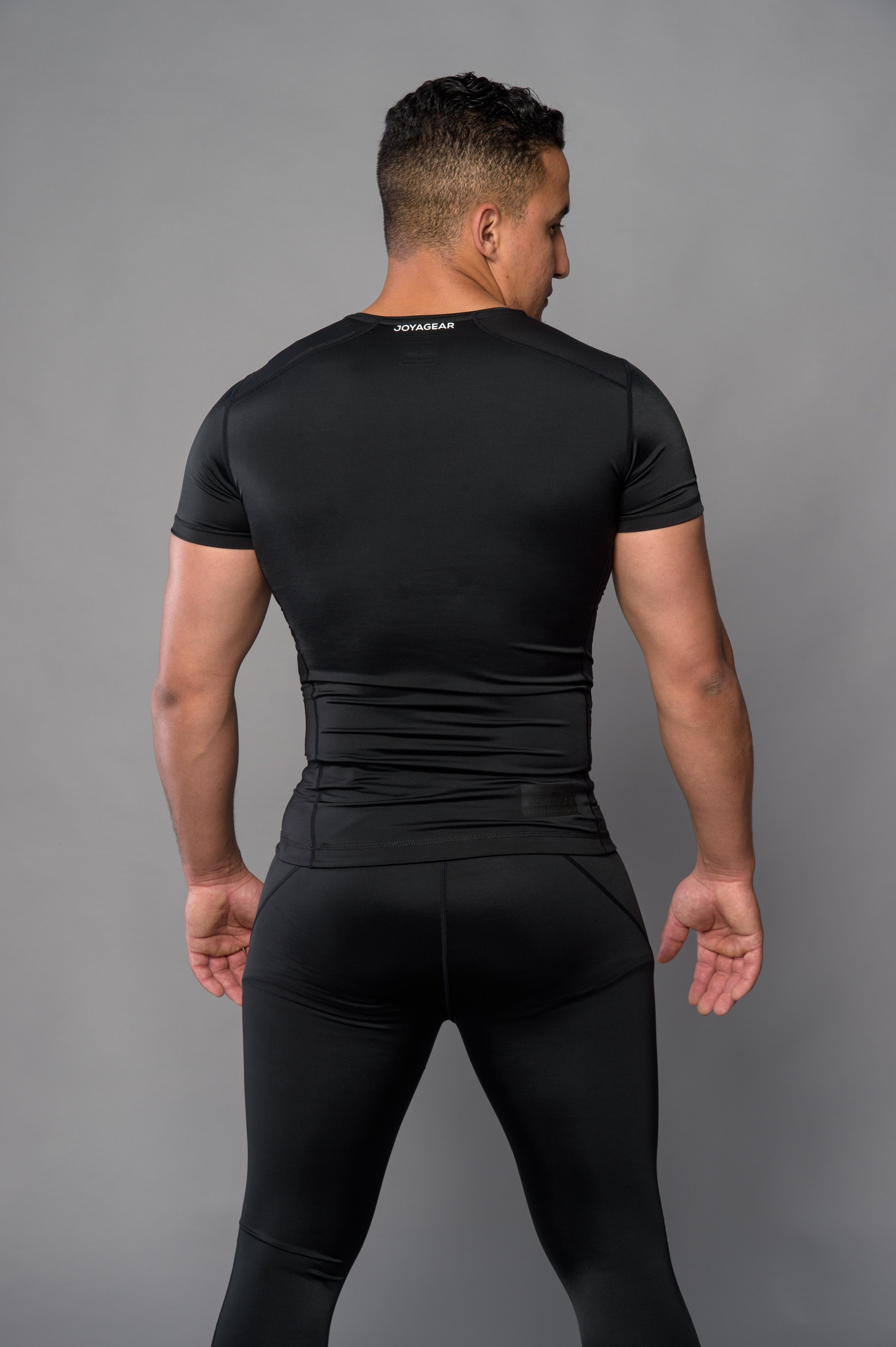 Joya Rashguard Korte Mouwen - Zwart/Wit