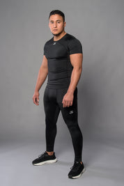 Joya Rashguard Korte Mouwen - Zwart/Wit