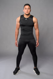 Joya Rashguard Tank Top - Black/White