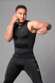 Joya Rashguard Tank Top - Black/White
