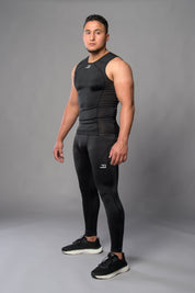 Joya Rashguard Tank Top - Black/White