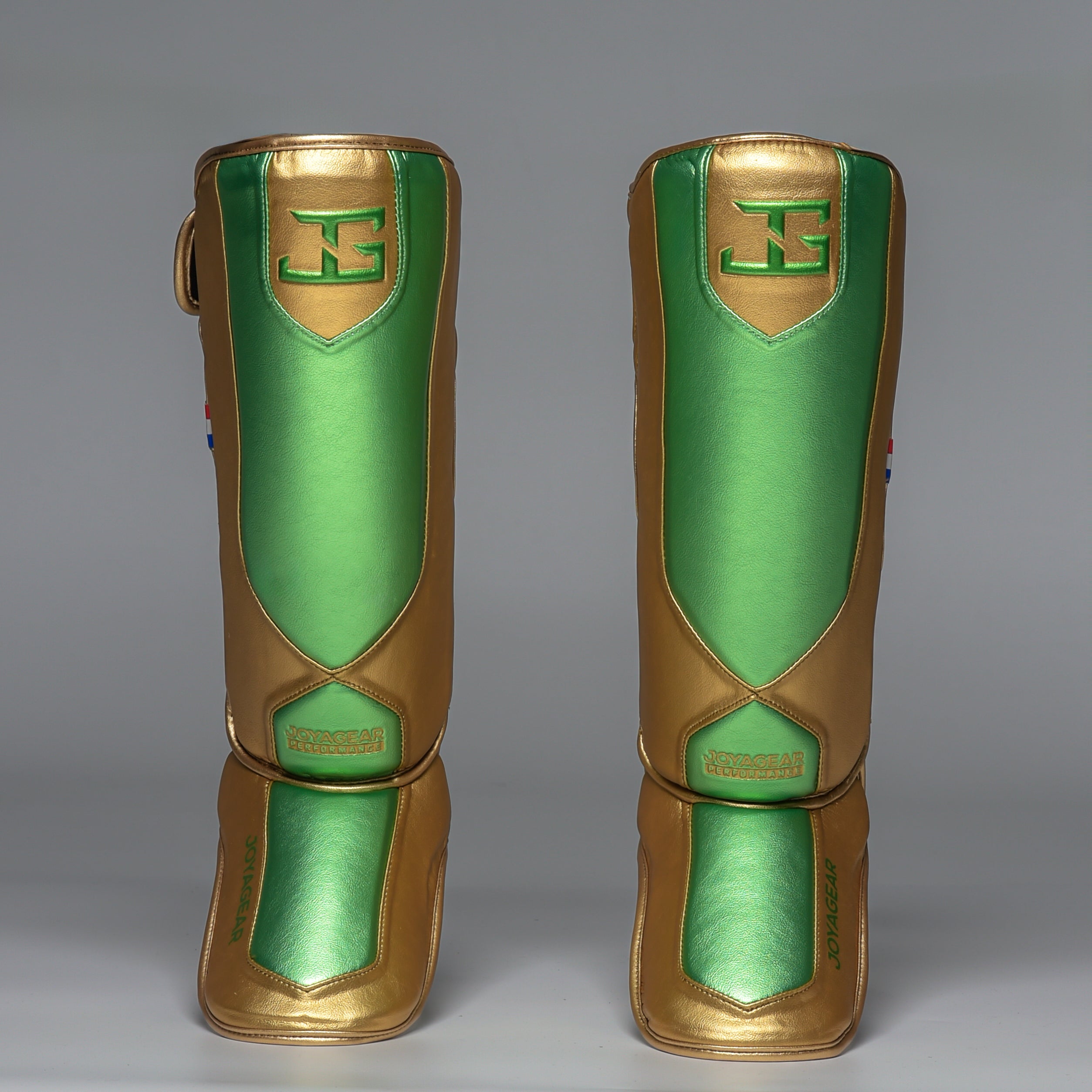 Joyagear Performance Shinguards Green/Gold