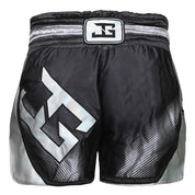 The Joyagear "Evolution" Kickboxing Shorts - Reflective BLACK/Silver