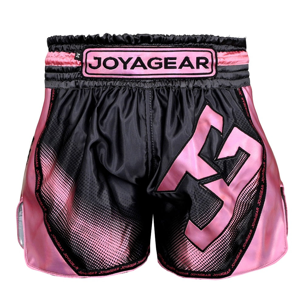 The Joyagear "Evolution" Kickboxing Shorts - Reflective BLACK/Pink
