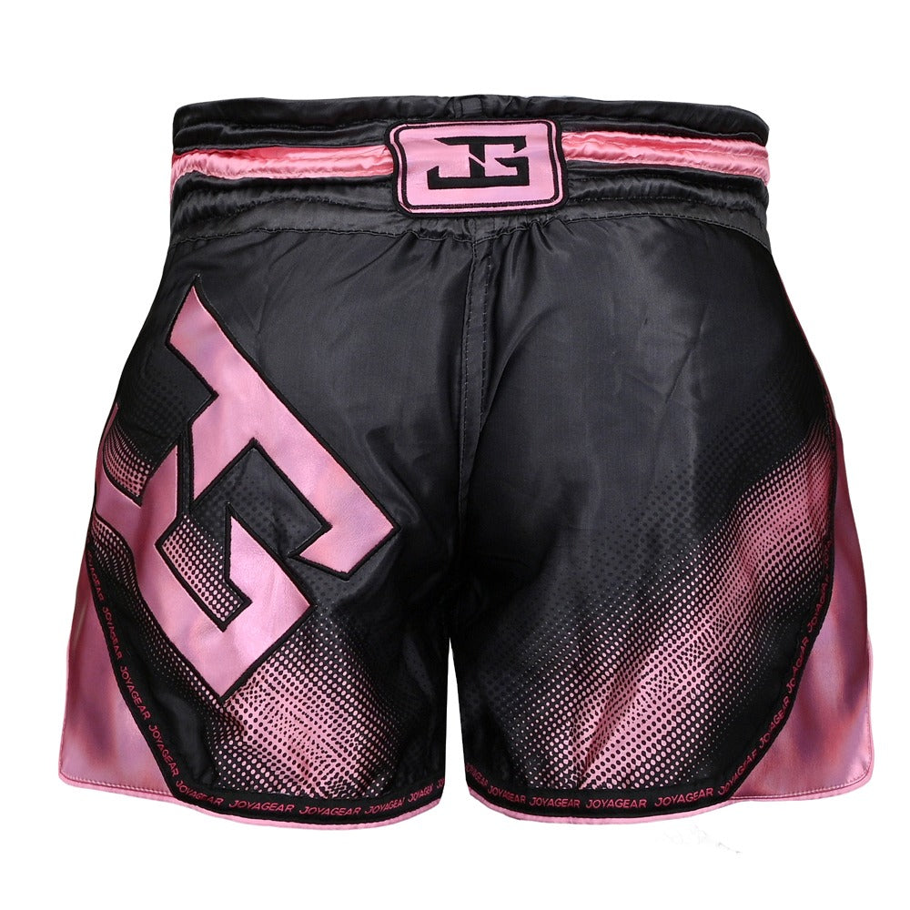 The Joyagear "Evolution" Kickboxing Shorts - Reflective BLACK/Pink
