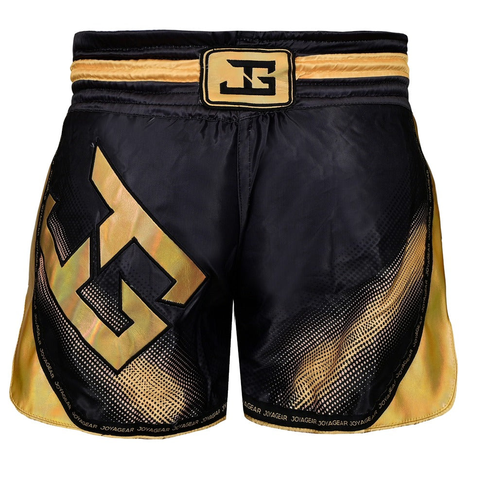 The Joyagear "Evolution" Kickboxing Shorts - Reflective 
BLACK/GOLD