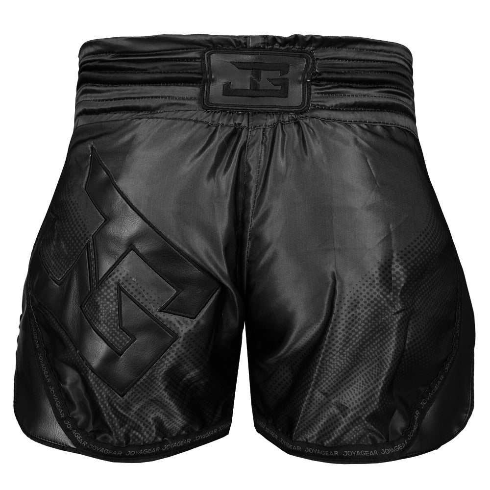 The Joyagear "Evolution" Kickboxing Shorts - BLACK/BLACK