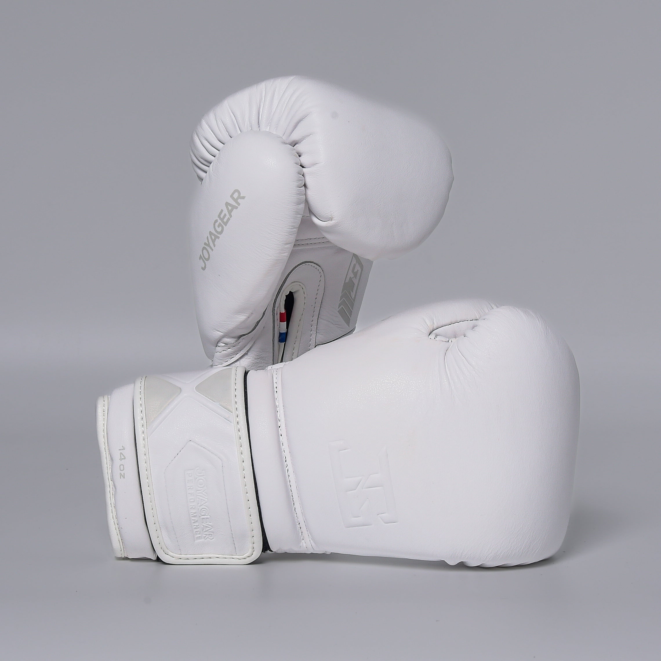 Joyagear Elite Performance Boxing Gloves Leather White