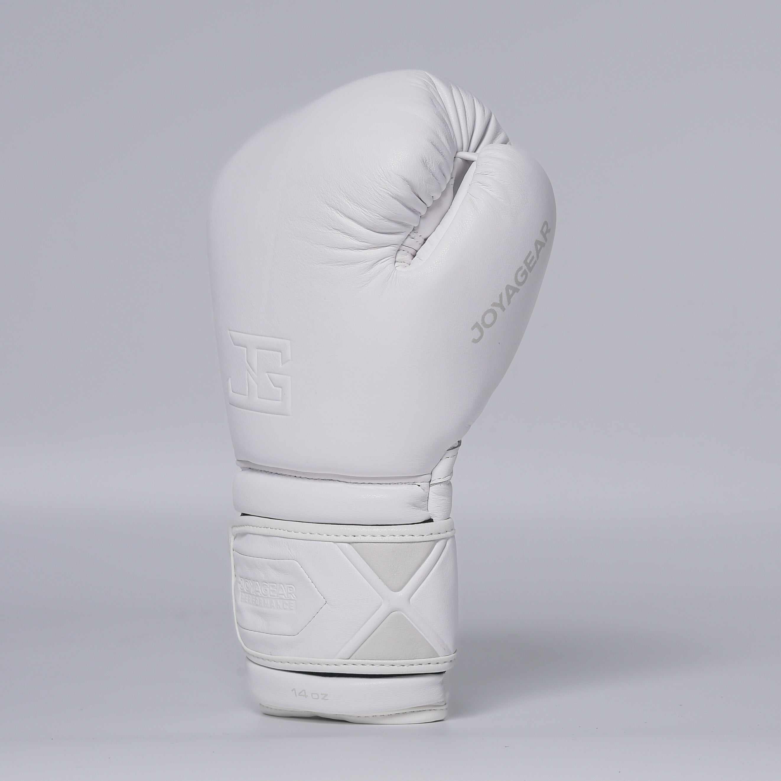 Joyagear Elite Performance Boxing Gloves Leather White