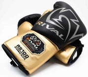 RIVAL RS100 Professional Boxing Sparring Gloves Black/Gold