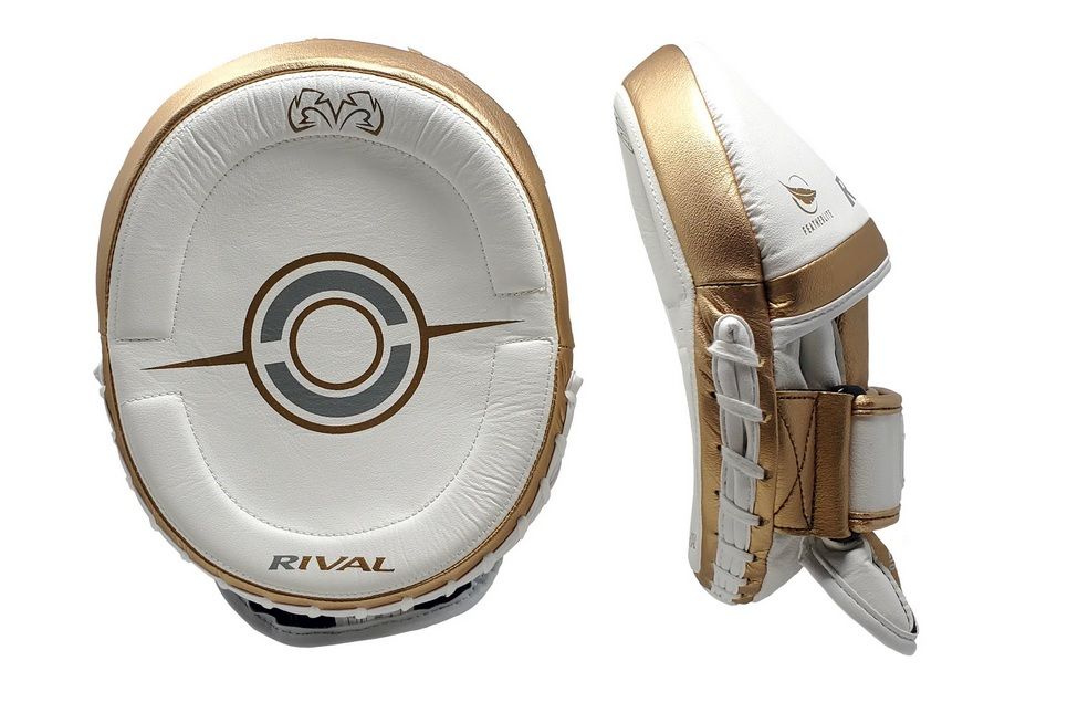 Rival RPM100 Professional Punch Mitts white Gold