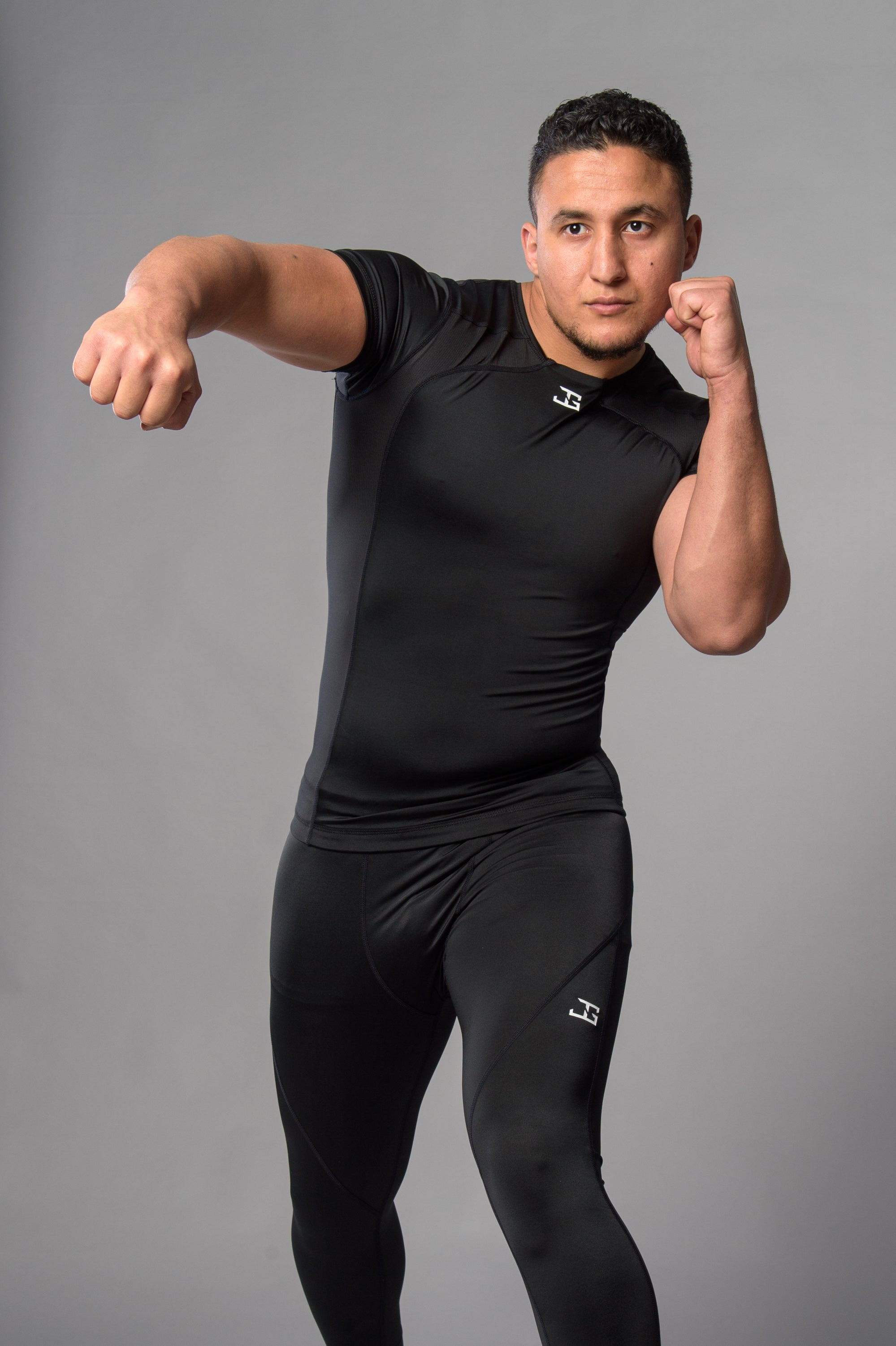 Joya Rashguard Korte Mouwen - Zwart/Wit