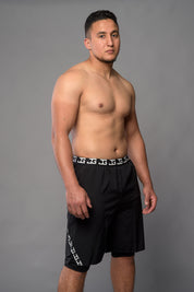 2-1 Pants with Half Leggings - BLACK/WHITE